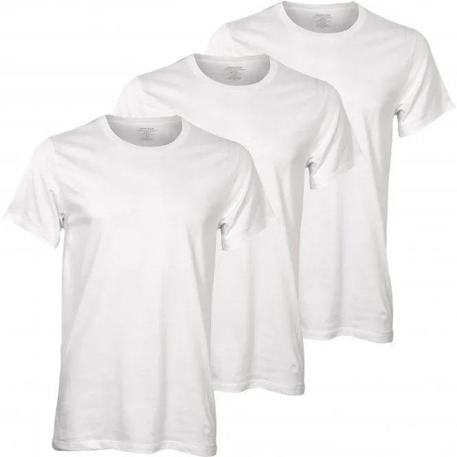 Calvin Klein 3-Pack Pure Cotton Crew-Neck T-Shirts, White