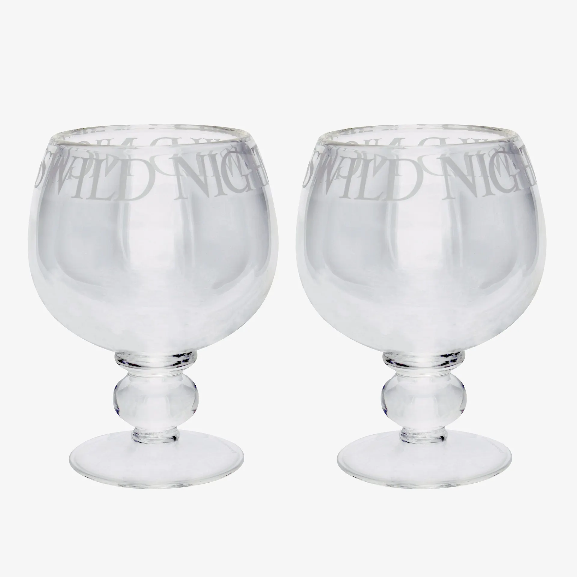 Black Toast Set Of 2 Gin Glass