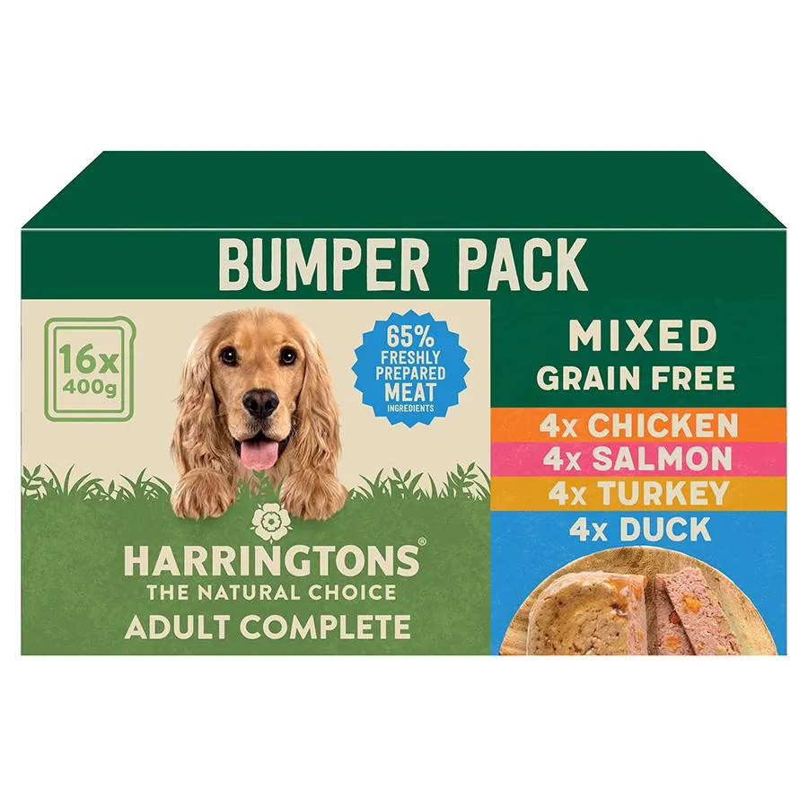 Harringtons Grain Free Wet Dog Food Mixed Selection 16x400g