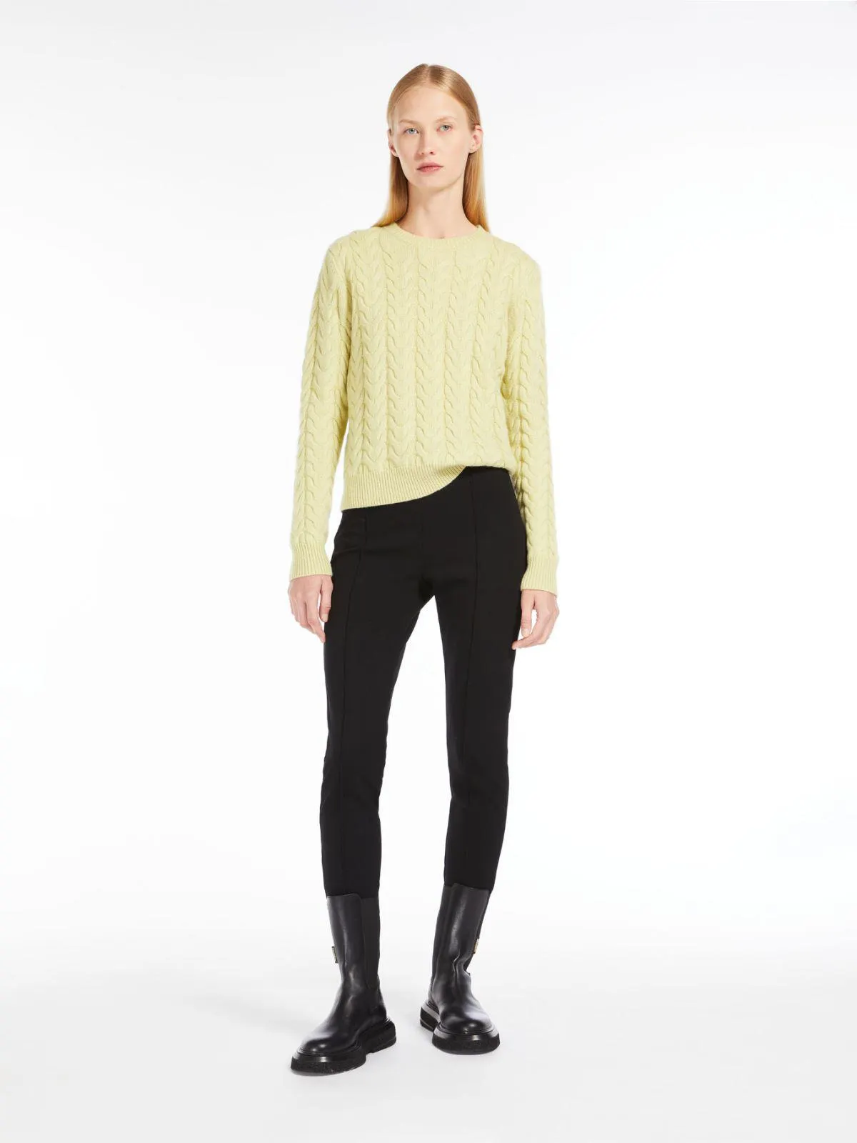 Cable knit cashmere jumper