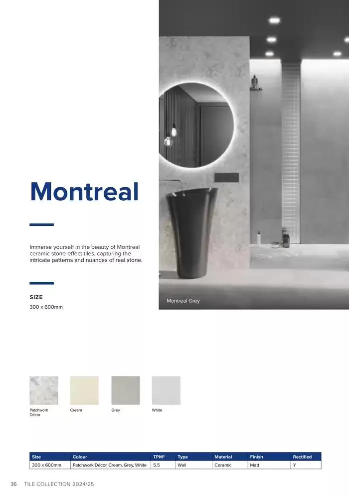 Tile Collection  from 14 January to 31 May 2025 - Catalogue Page 36