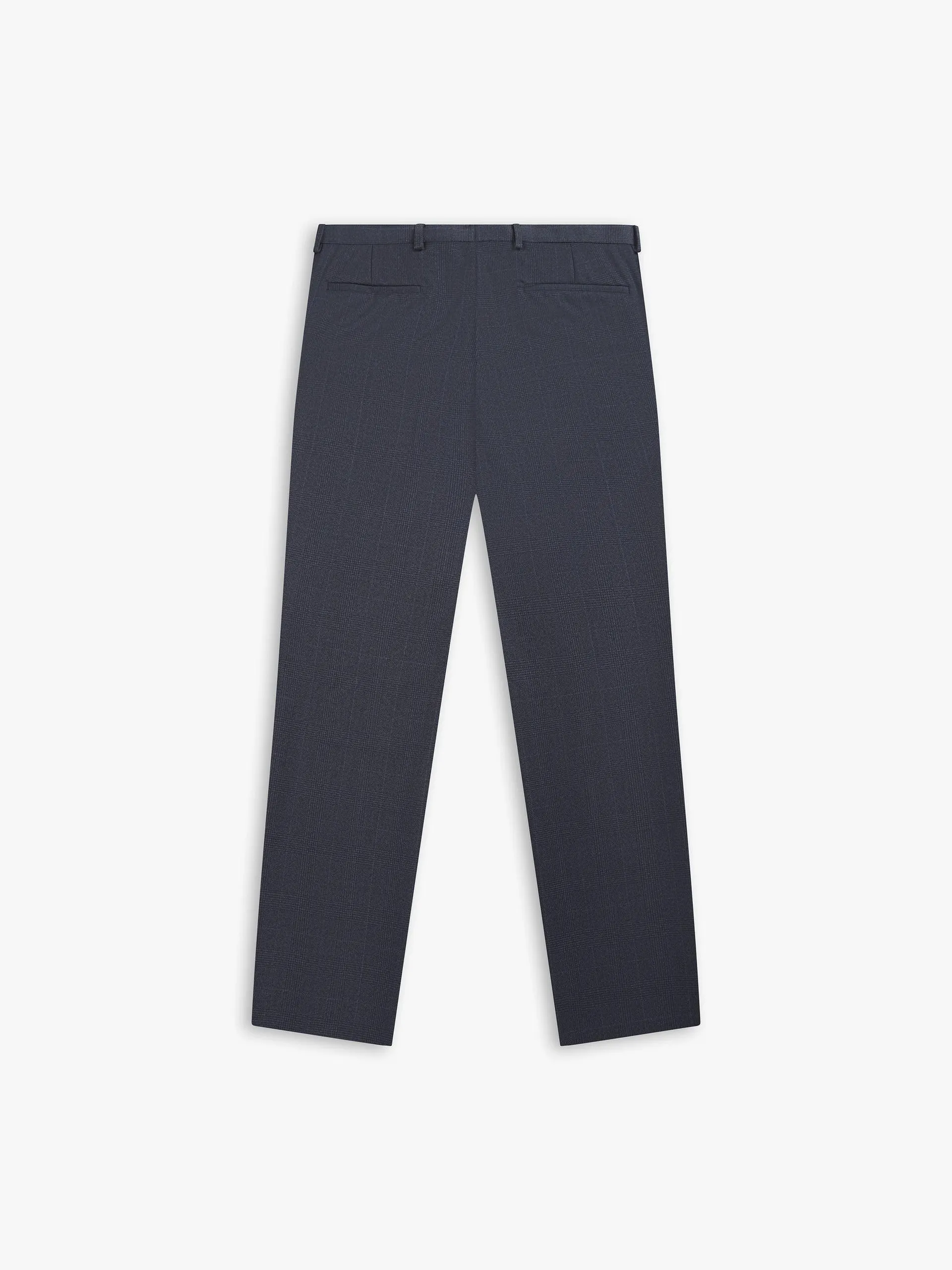Augustus Barberis Slim Fit Navy Check Trouser