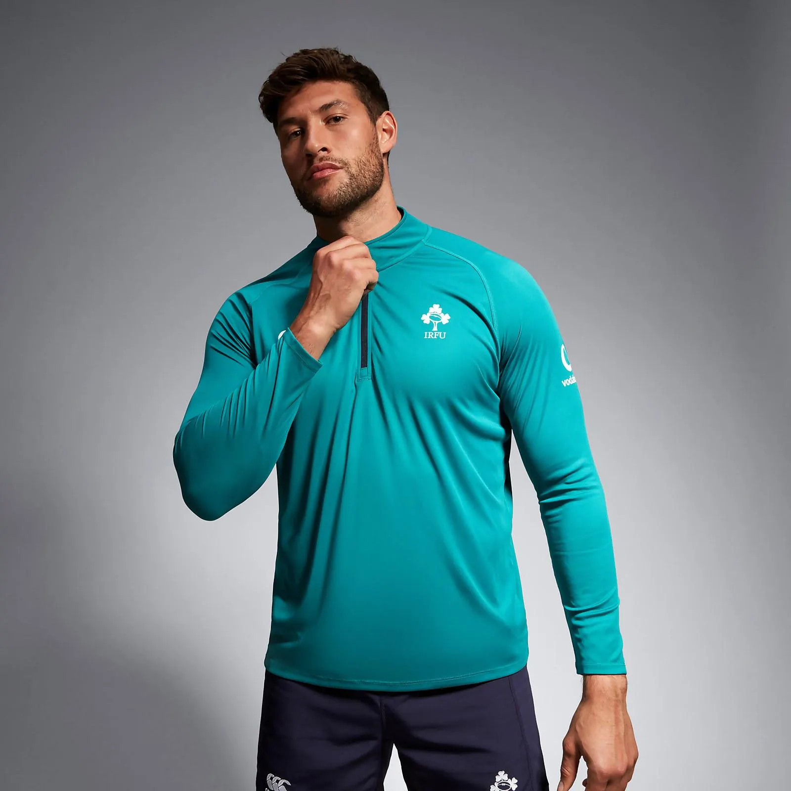 MENS IRELAND VAPODRI FIRST LAYER GREEN/BLUE