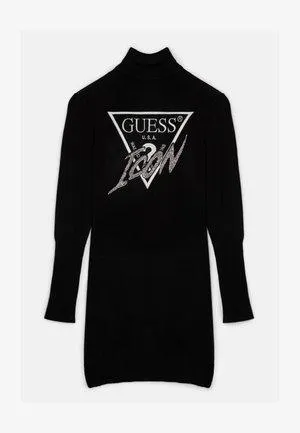 JUNIOR DRESS TURTLE NECK - Jumper dress - jet black