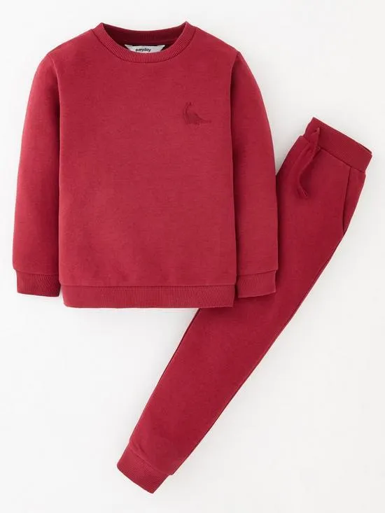 Boys Burgundy Jog Set