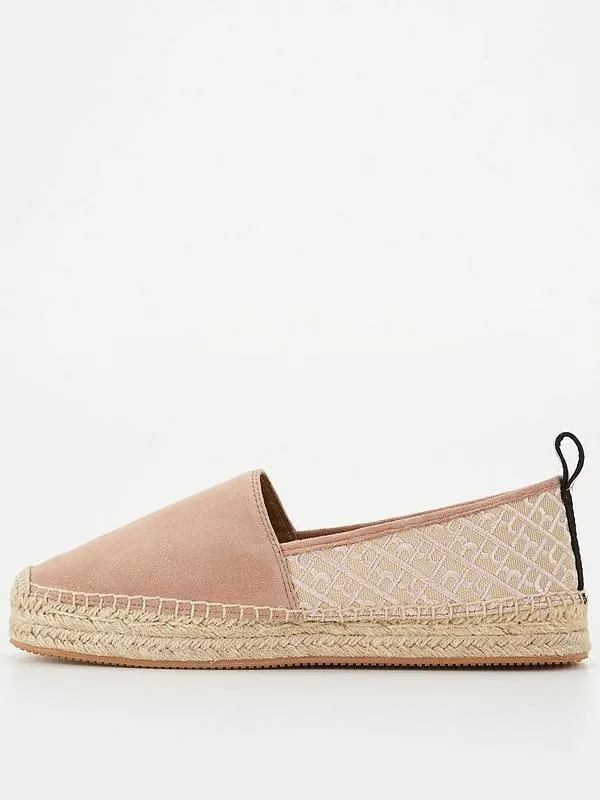 Black Madeira Logo Espadrille Shoe - Light Brown
