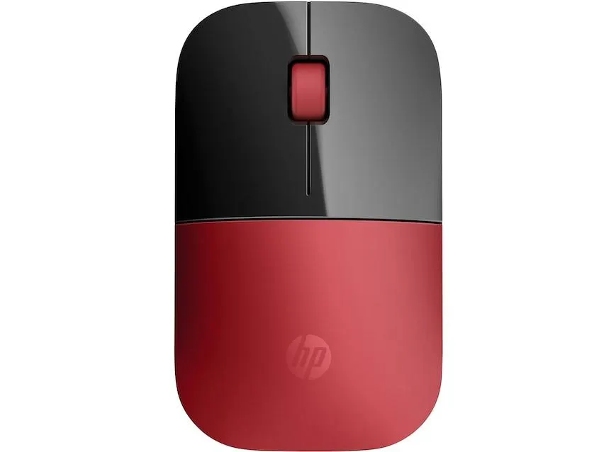 HP Z3700 Wireless Mouse - Red - Up to 16 Months Battery Life