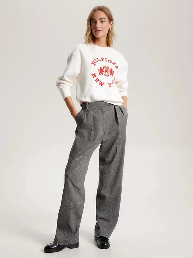 Varsity Flocked Logo Sweatshirt