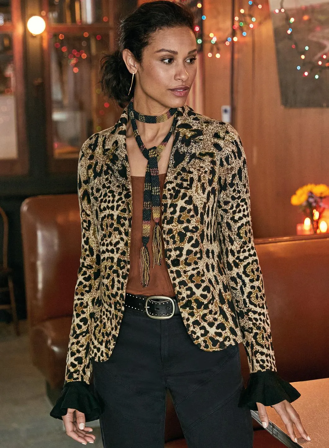 Cheetah Knit Jacket