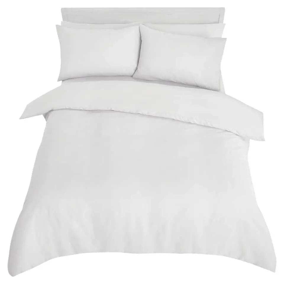 F&F Home Bedding Cotton Rich White Waffle Duvet Set Double