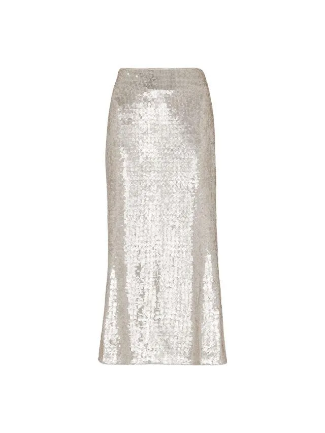 Whistles Sequin Midi Skirt