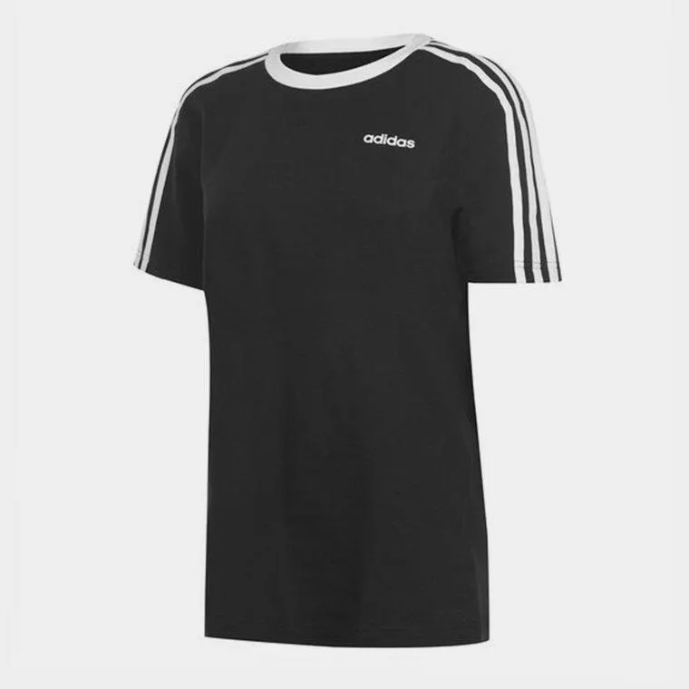adidas Essentials 3 Stripe T-Shirt Ladies