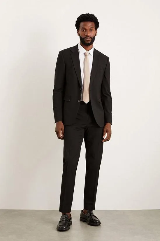 Skinny Fit Black Essential Suit Trousers