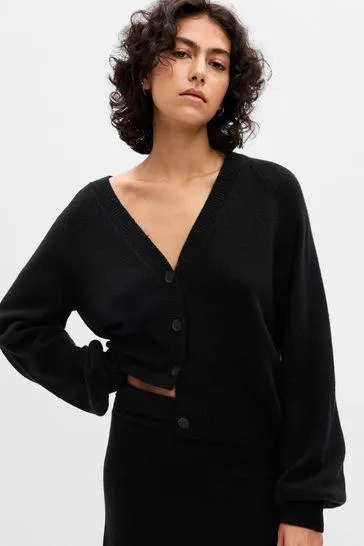 Soft Balloon Sleeve Cardigan