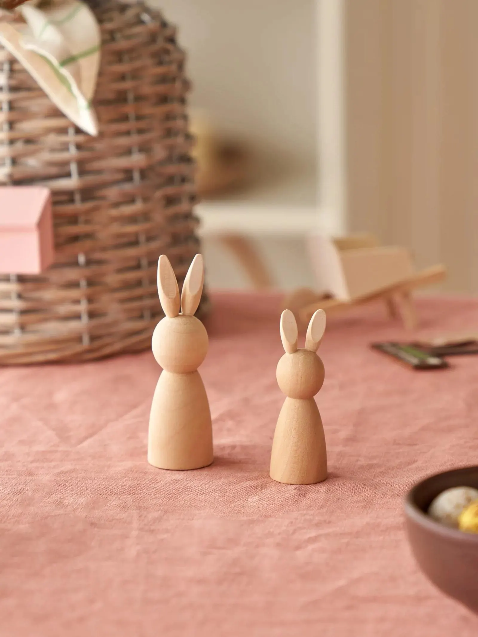 Wooden bunnies for DIY