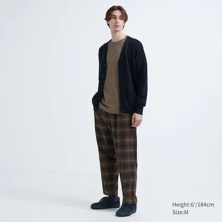 Flannel Easy Patterned Ankle Length Trousers