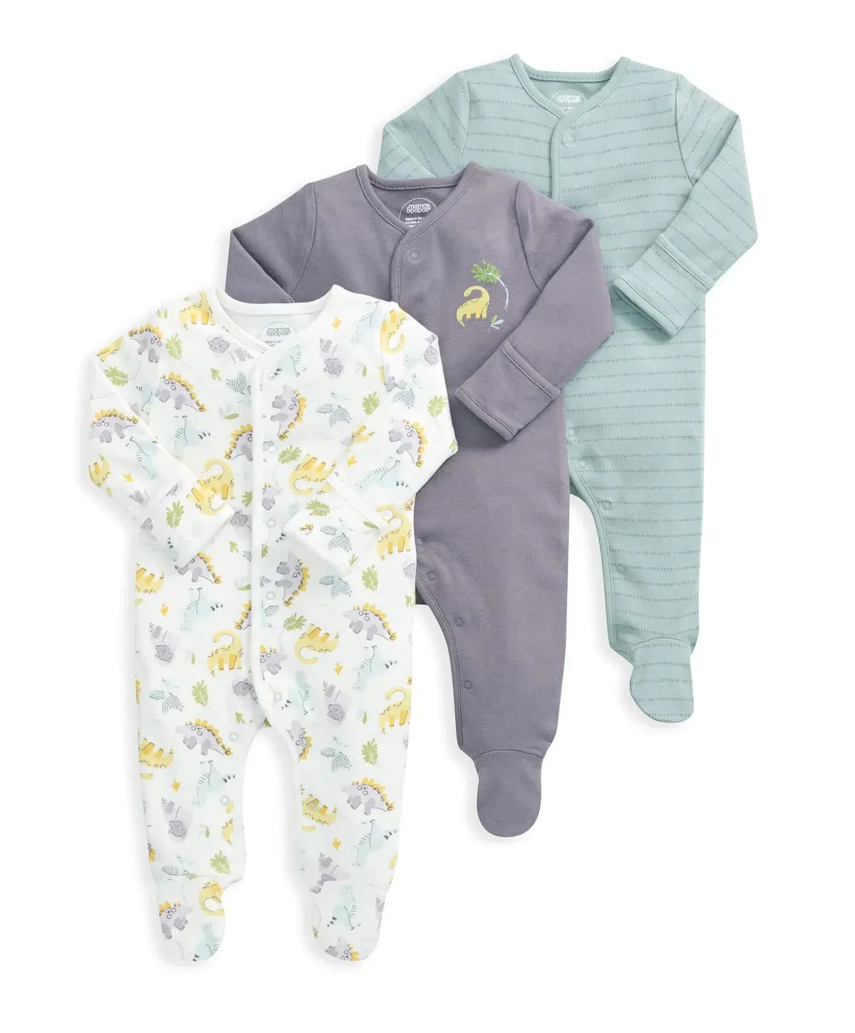 Dinosaur Sleepsuits (3 Pack)