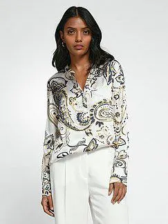 Blouse in silk mix