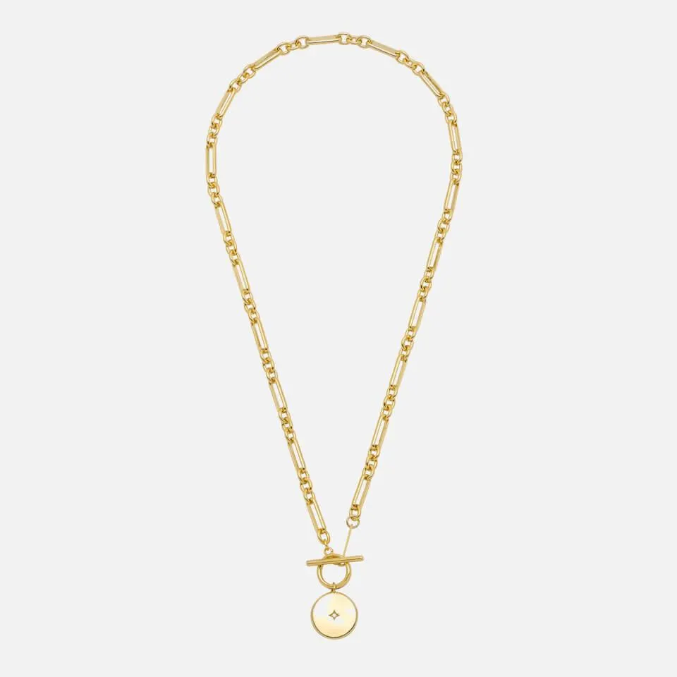 Estella Bartlett T-Bar Chain Star Coin Gold-Plated Necklace