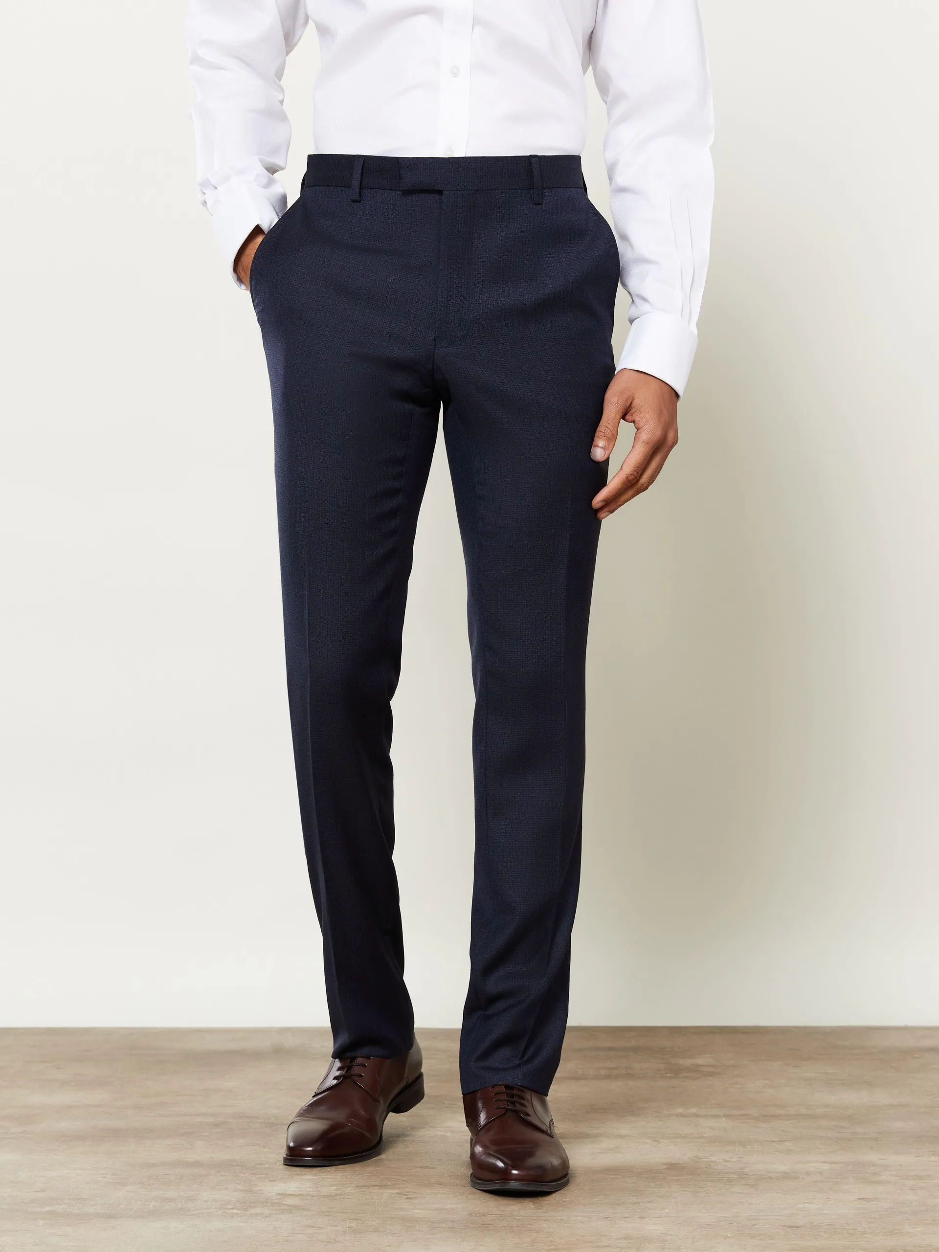Kane Infinity Active Slim Fit Dark Denim Micro Texture Trouser