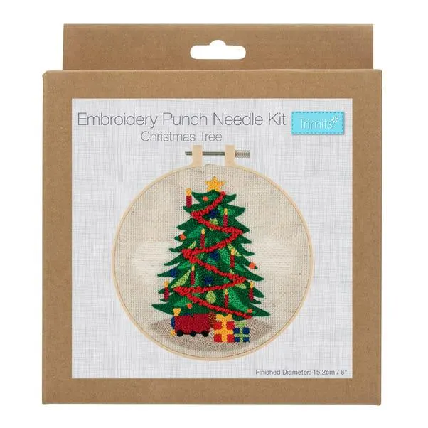 Christmas Tree Embroidery Punch Needle Kit