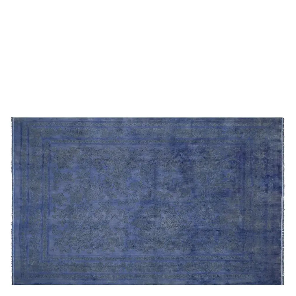 Vintage Overdyed Cobalt Rug