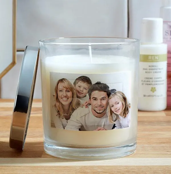Family Photo Upload Candle