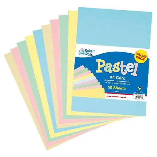 A4 Pastel Card Value Pack