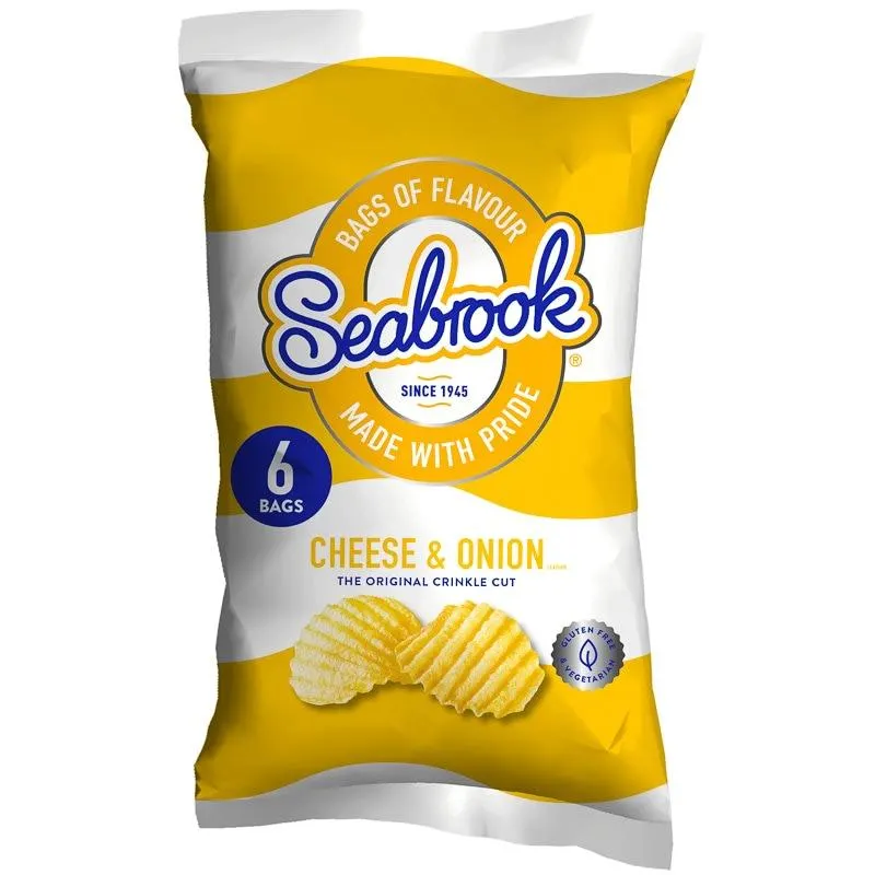 Seabrook Crisps 6pk - Cheese & Onion
