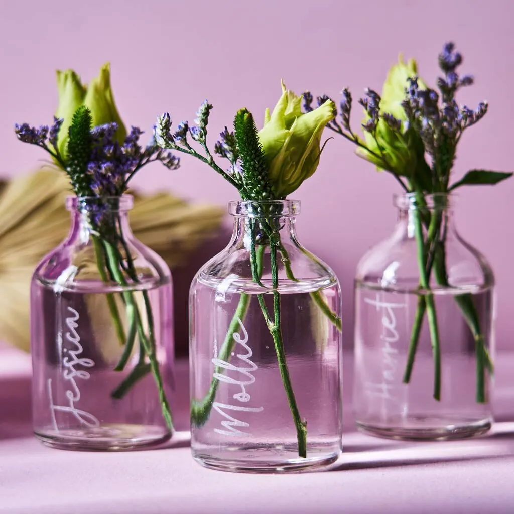 Engraved Wedding Favour Vase