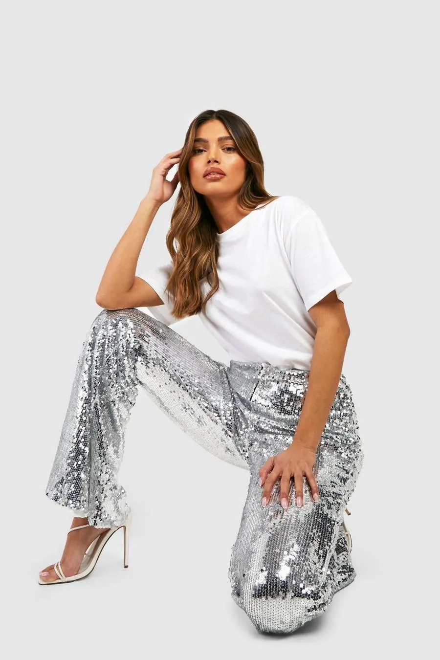 Festival High Waisted Sequin Flares