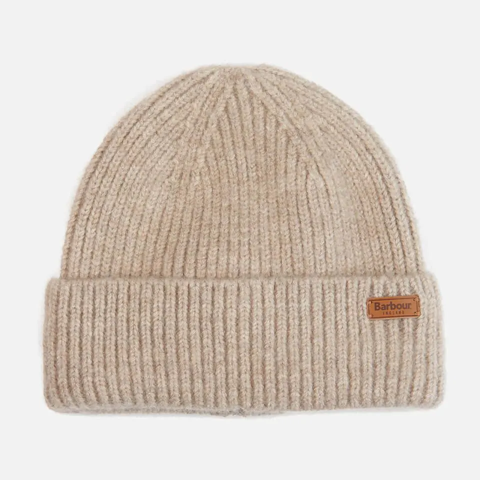 Barbour Pendle Logo-Detailed Ribbed-Knit Beanie