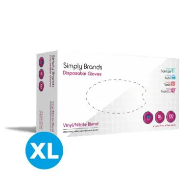 simply vinyl/nitrile blend gloves - extra large