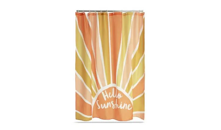 Habitat Sunrise Shower Curtain with anti-bacterial finish