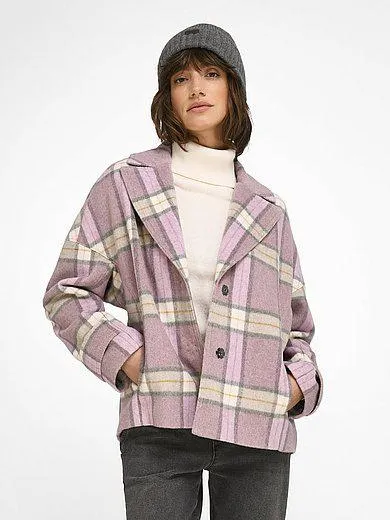 Check jacket of woven Italian wool blend