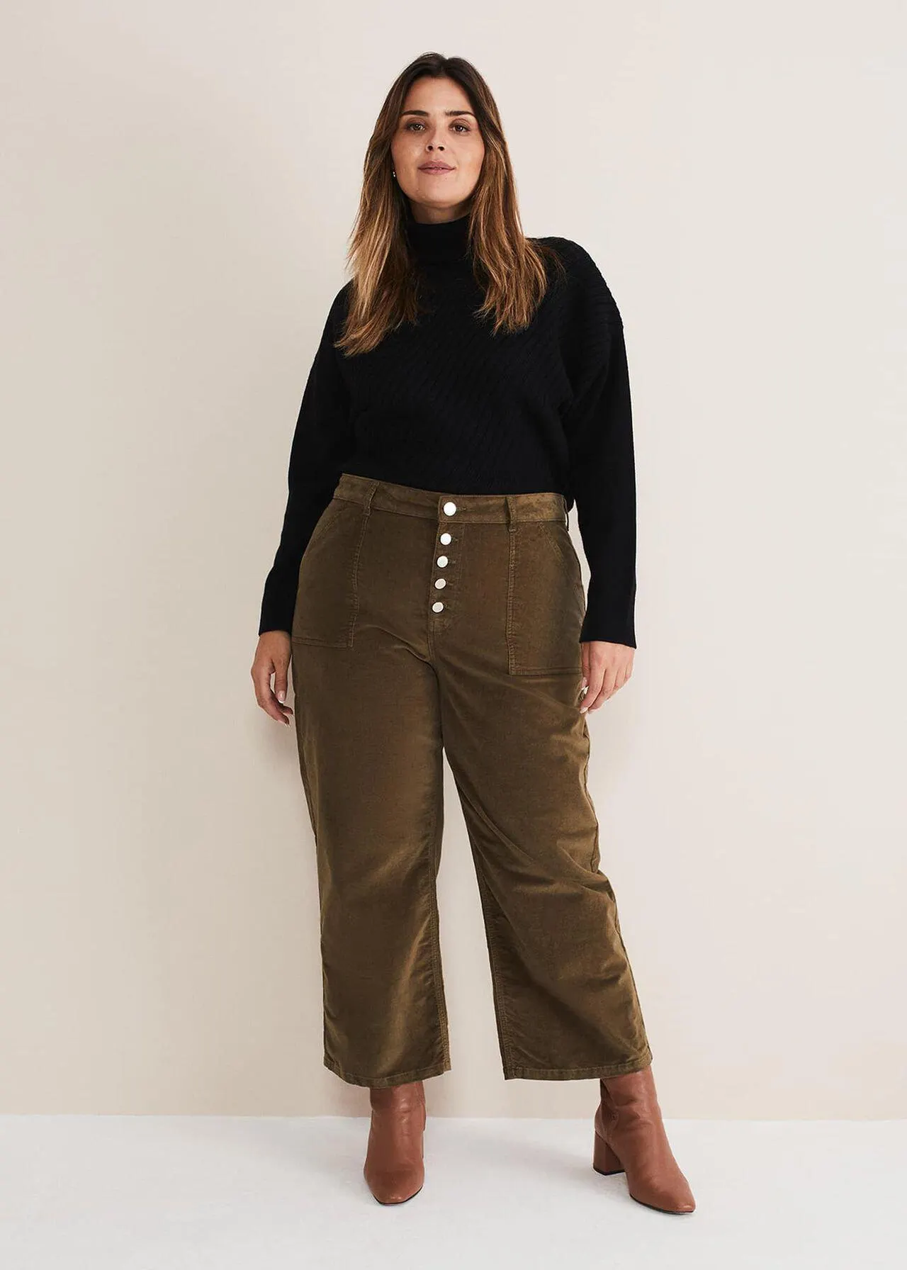 Karlie Button Through Corduroy Jeans