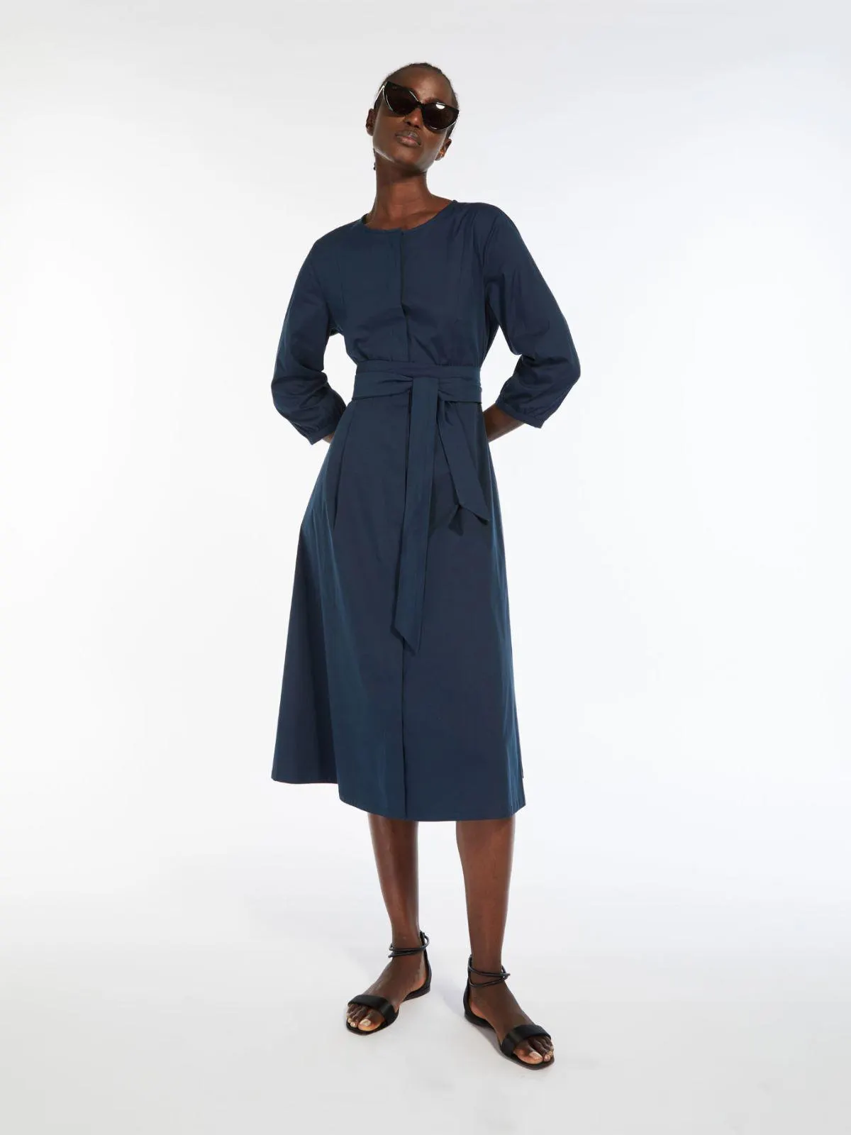 Stretch cotton dress