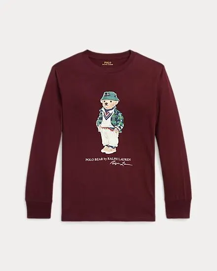 Polo Bear Cotton Long-Sleeve T-Shirt