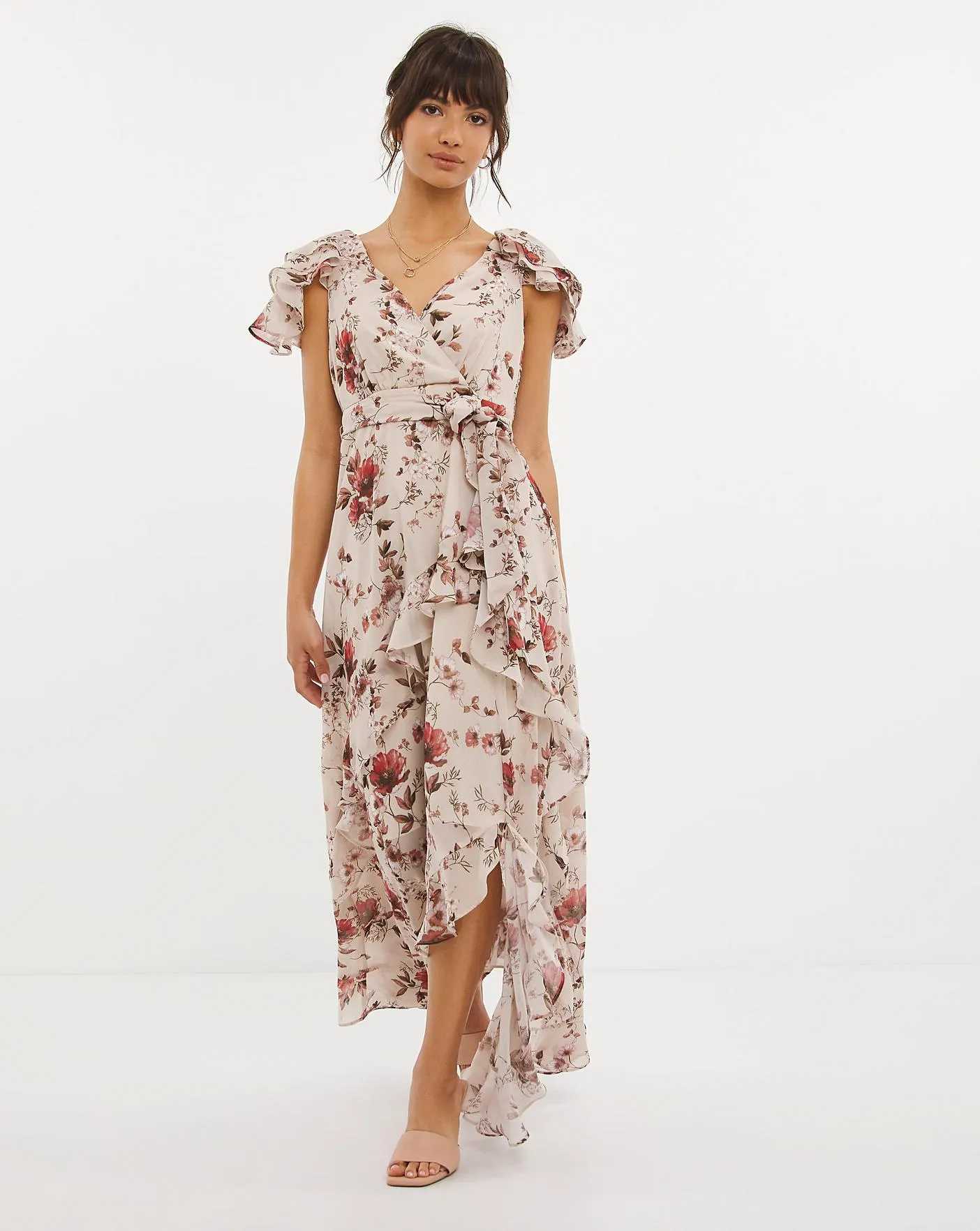 Joanna Hope Printed Layered Maxi Dress