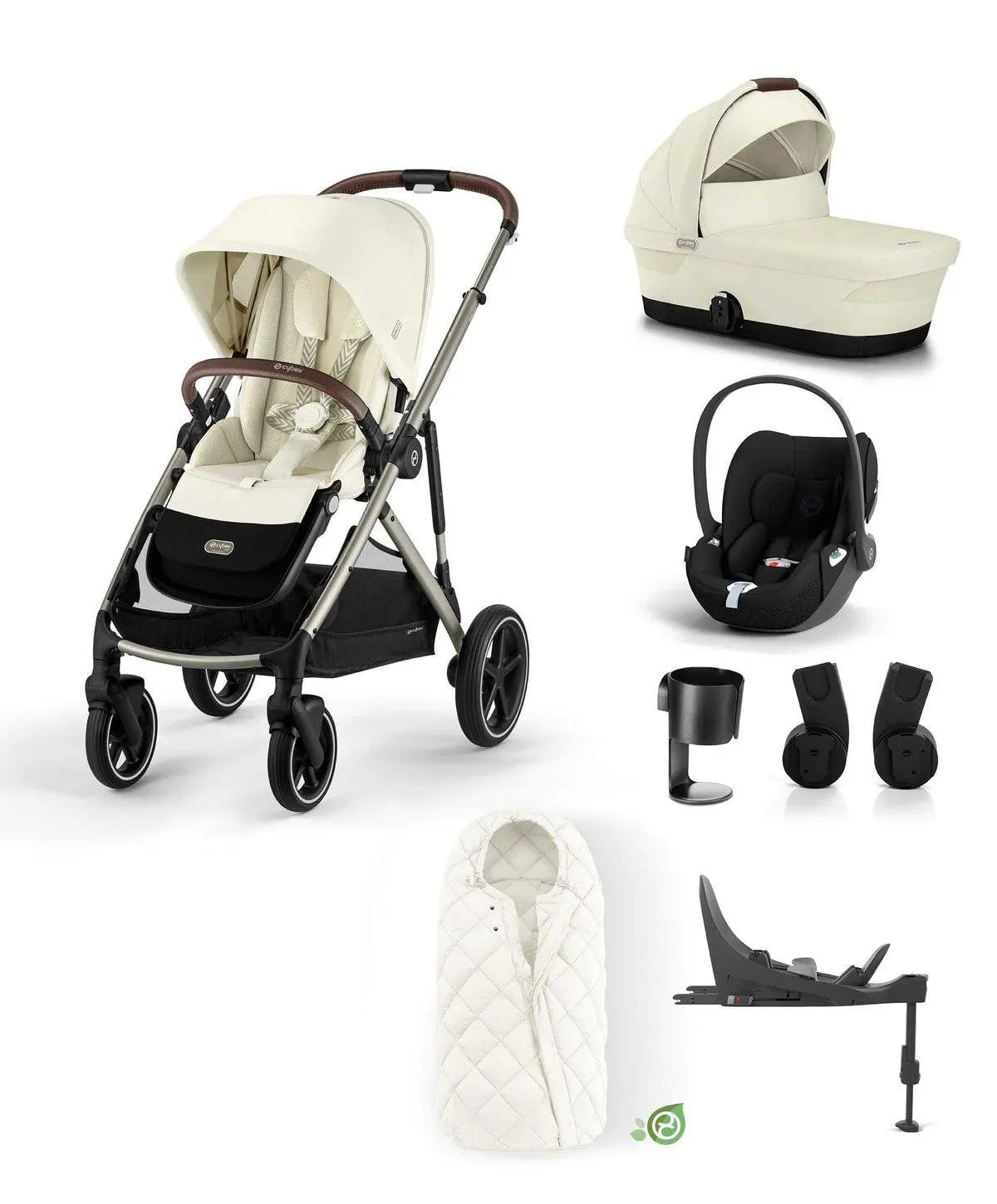 Cybex Gazelle S Pushchair Bundle (7piece) - Seashell Beige