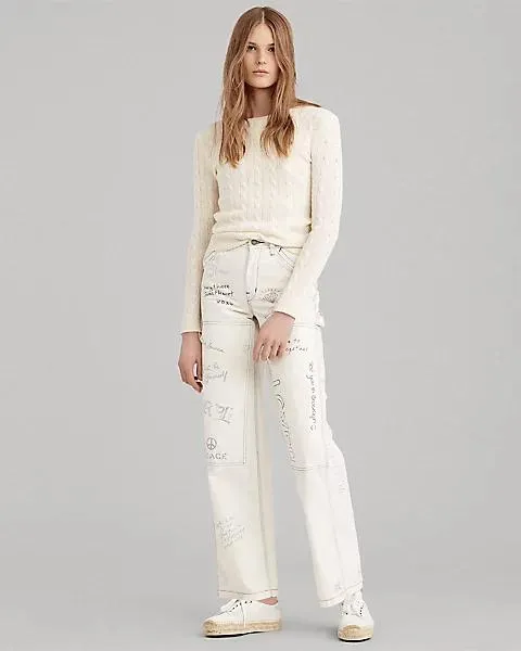 Graffiti Wide-Leg Pant
