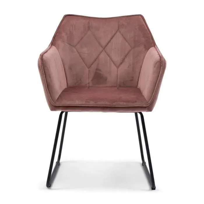 Dining Chair Morgan, Rosé Stain, Velvet