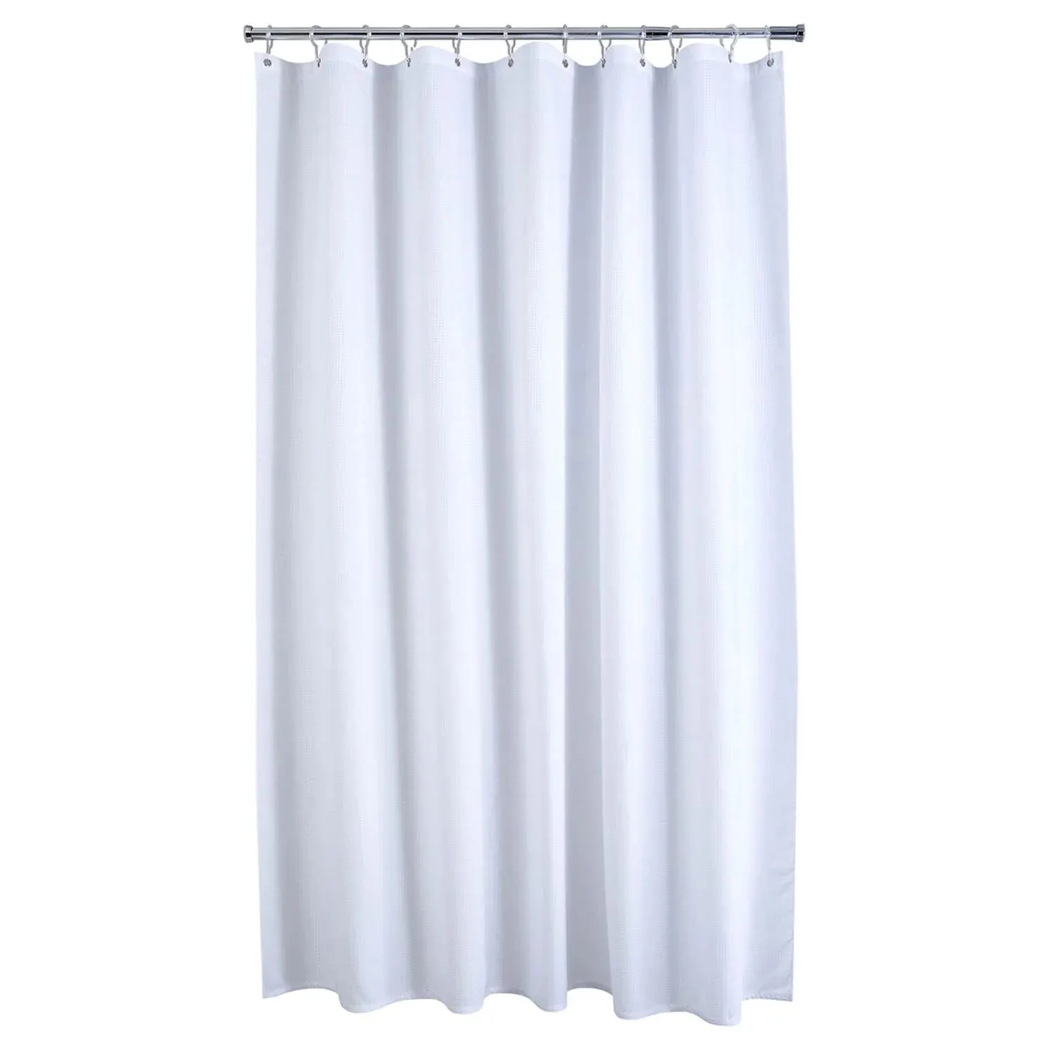 Aqualona Waffle White Shower Curtain