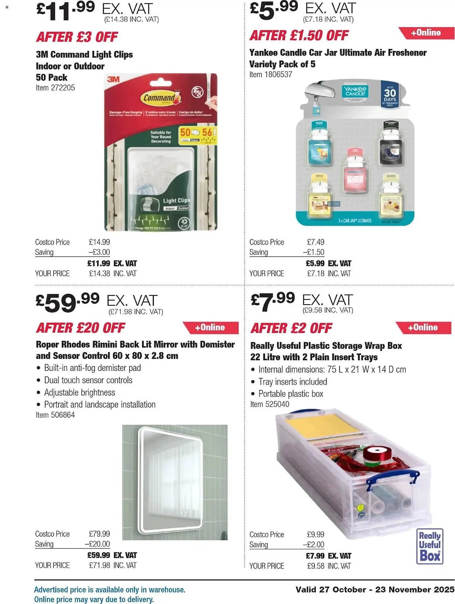 Costco leaflet from 27 October to 23 November 2025 - Catalogue Page 13