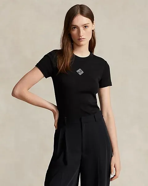 Logo-Embroidered Jersey Tee