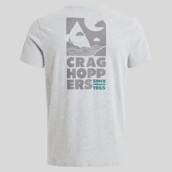 Craghoppers Lucent Short Sleeved T-Shirt - Soft Grey Marl Landscape