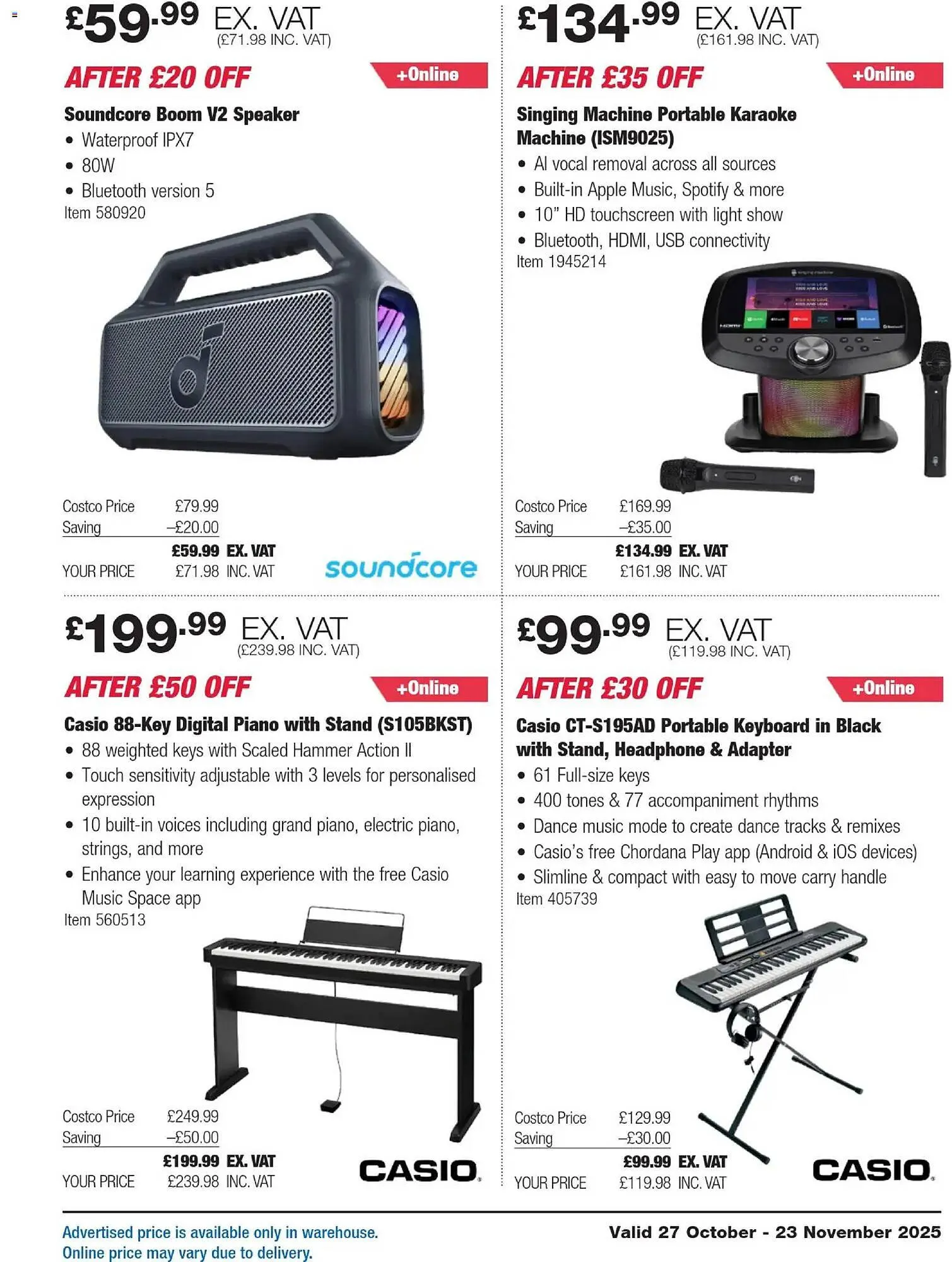 Costco leaflet from 27 October to 23 November 2025 - Catalogue Page 9