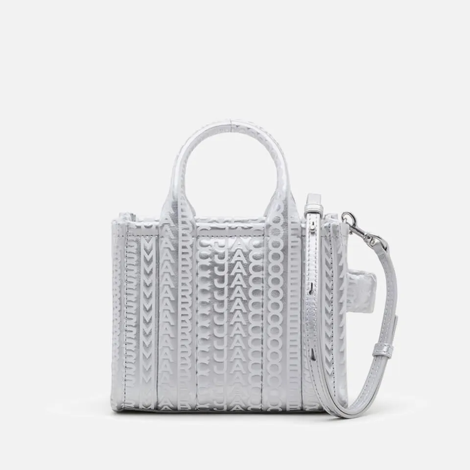 Marc Jacobs The Monogram Metallic Tote in Leather Micro