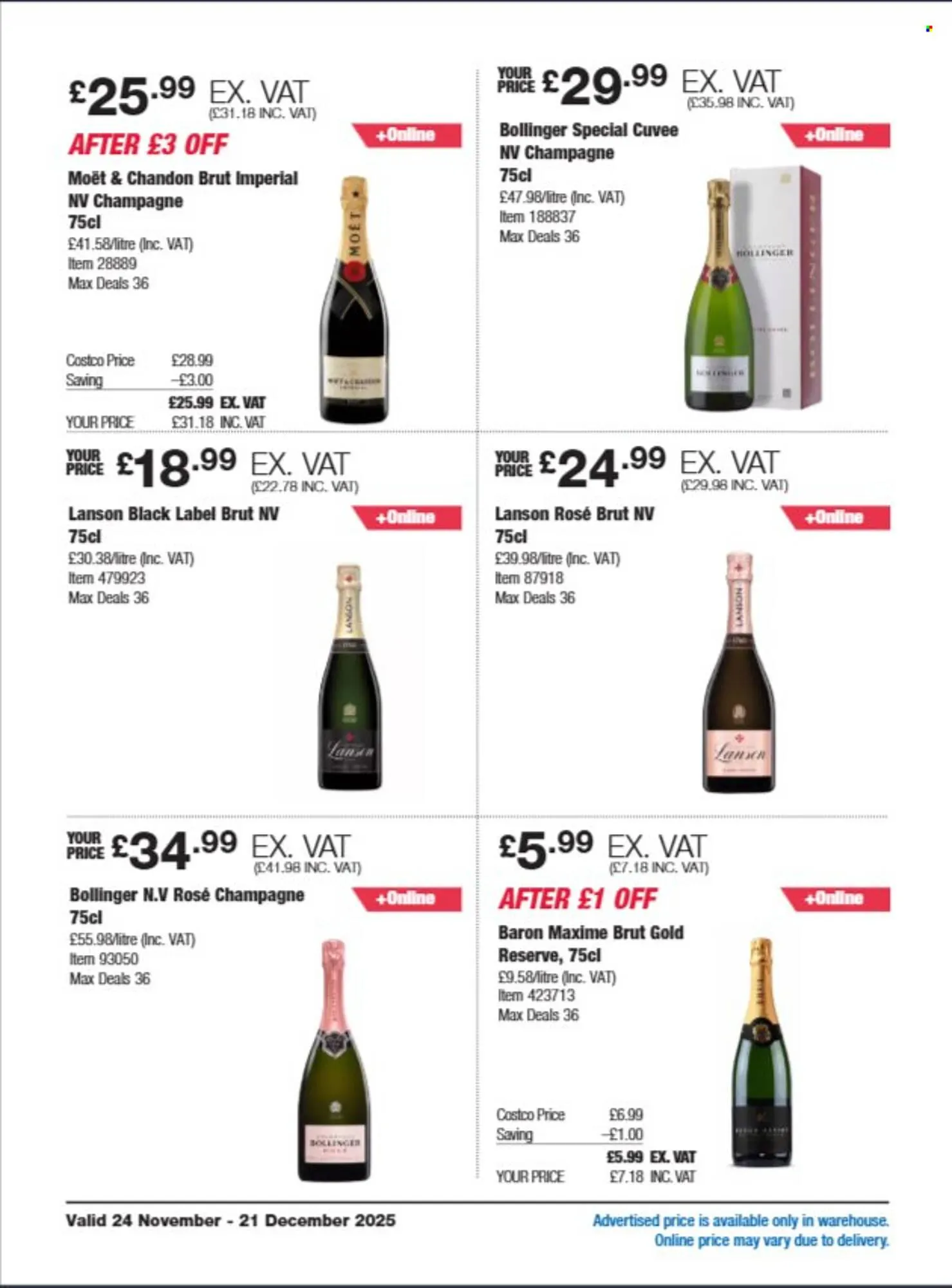 Costco leaflet from 24 November to 21 December 2025 - Catalogue Page 16