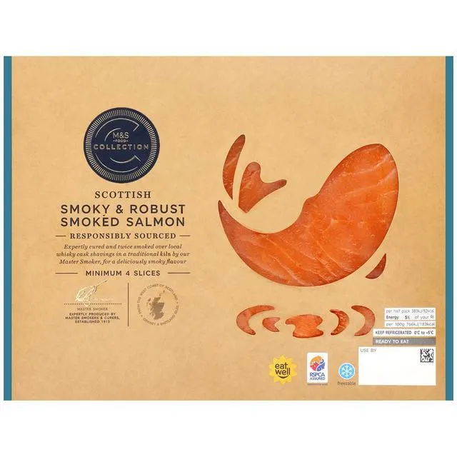 M&S Collection Scottish Smoky & Robust Smoked Salmon 100g